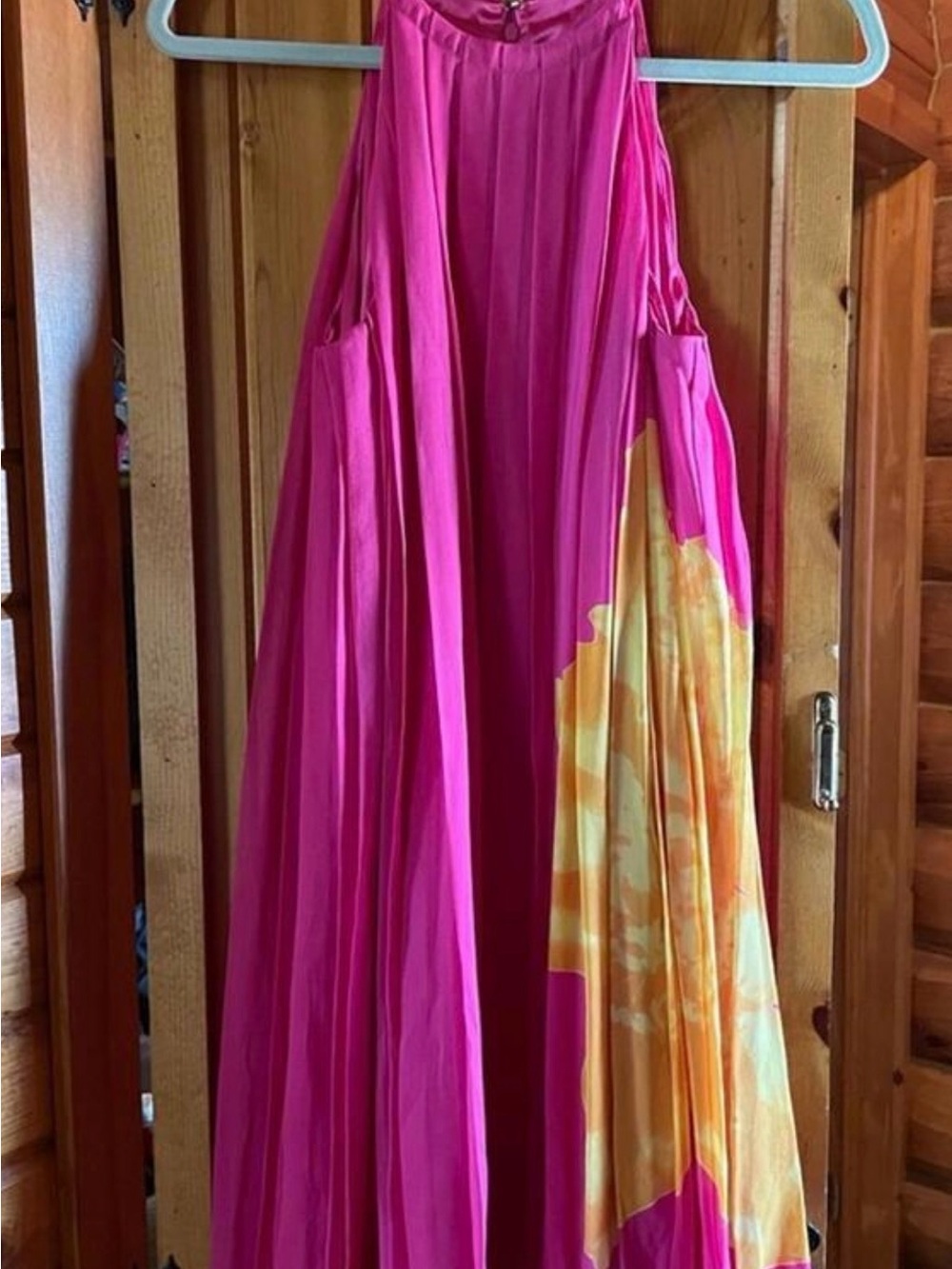 Express Hot Pink & Yellow Floral dress Stunning color loose fit.